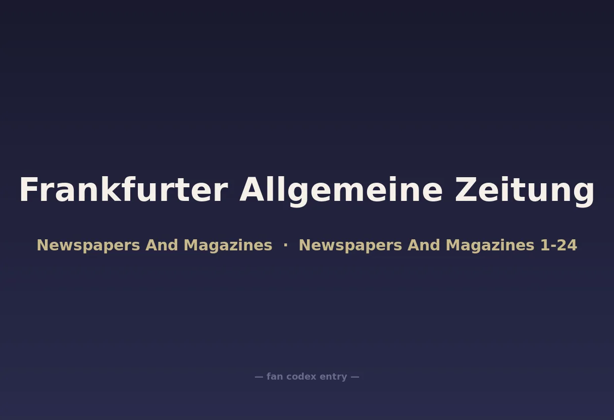 Frankfurter Allgemeine Zeitung