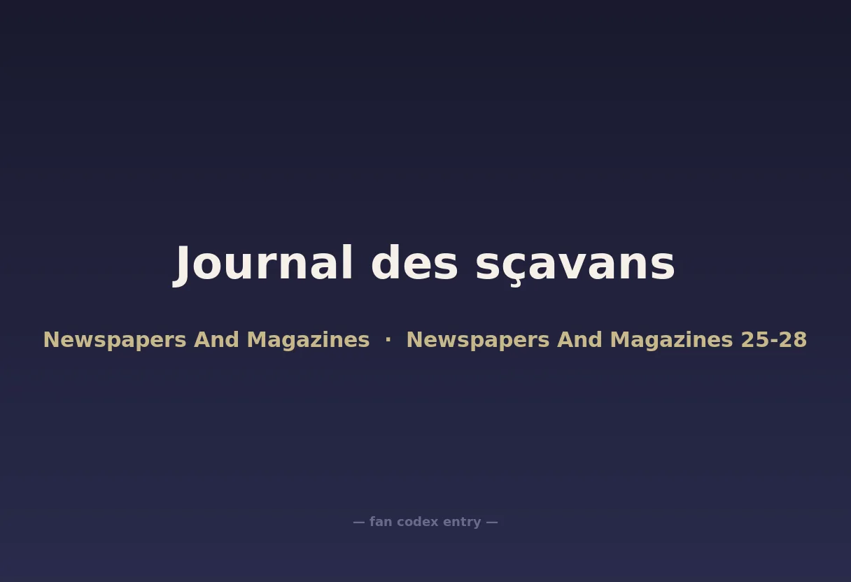 Journal des sçavans